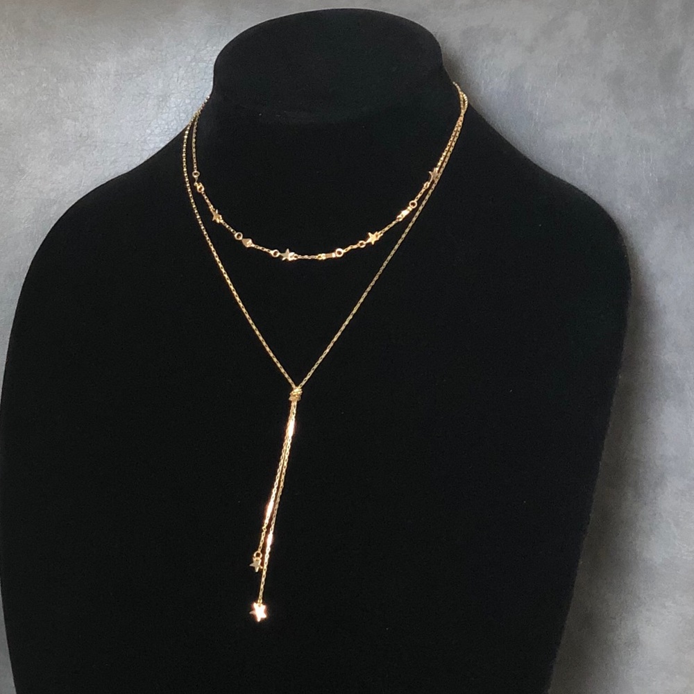 Rebecca Minkoff Gold Star & Heart Layered Necklace - Picture 2 of 5
